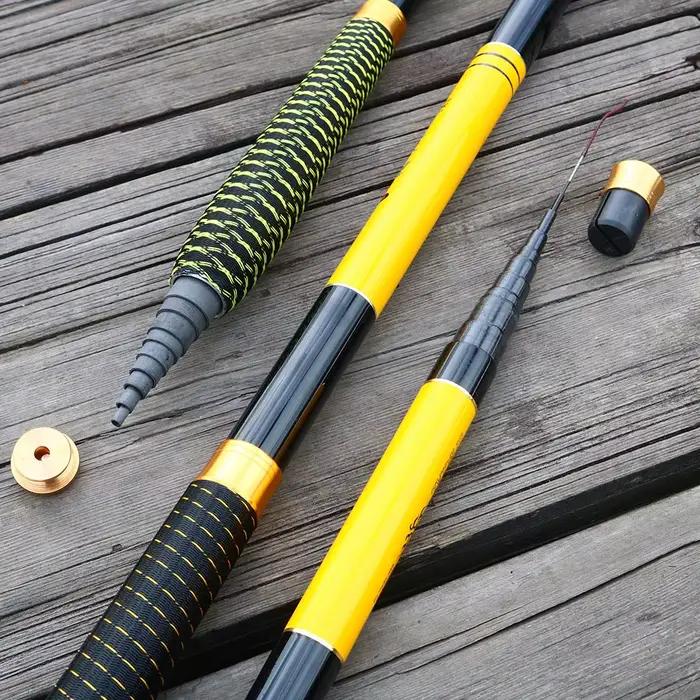Canne télescopique JOSBY carbone super légère et dure 2.7M à 7.2M pour pêche en eau douce