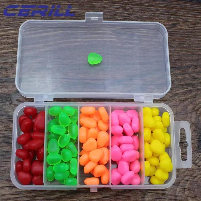 Appâts souples coulants Cerill - 100 pièces silicone parfum crème pour carpe et perche