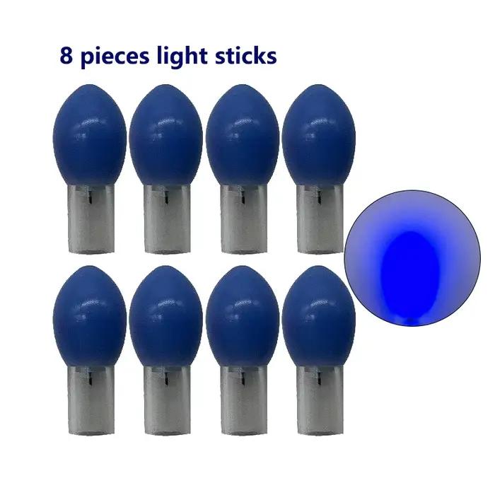 8 pièces bâton lumineux électronique pêche nocturne sans pile, leurre lumineux pour pêche en mer et surfcasting