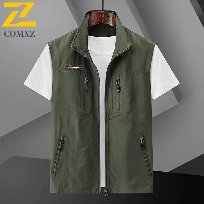 Veste d'été homme 2024 waterproof légère - Gilet sans manches multi-poches pêche voyage outdoor