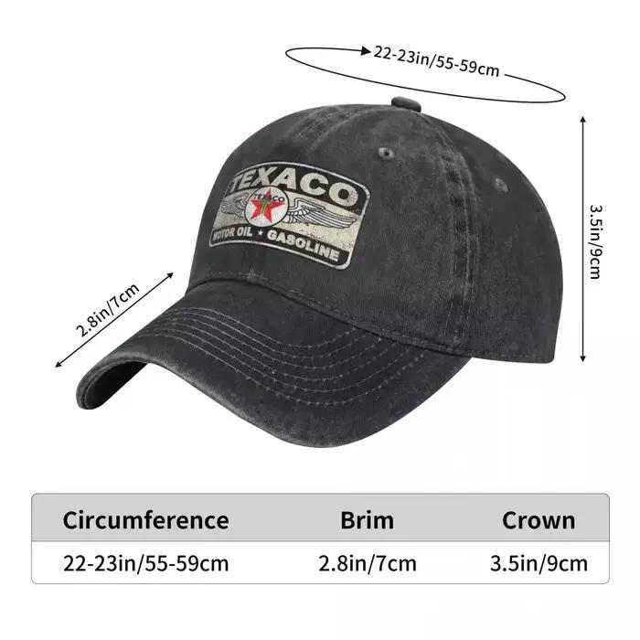 Casquette denim Texaco sign pêche camping casual design vintage essence