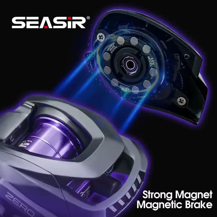 Moulinet Baitcasting en fibre de carbone Seasir ZERO119 pour pêche en haute mer et plage océanique océanique lac rivière gestion des pêches sportives