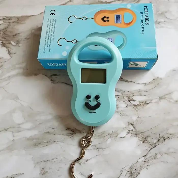 Pèse-personne numérique suspendu 50Kg précision 10g LCD rétroéclairé pour pêche cuisine voyage compact