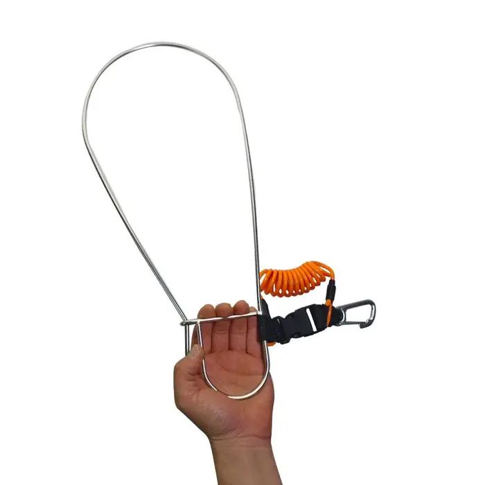 Émerillon géant pour conservation du poisson - Lanière acier pour pêche en kayak et plongée
