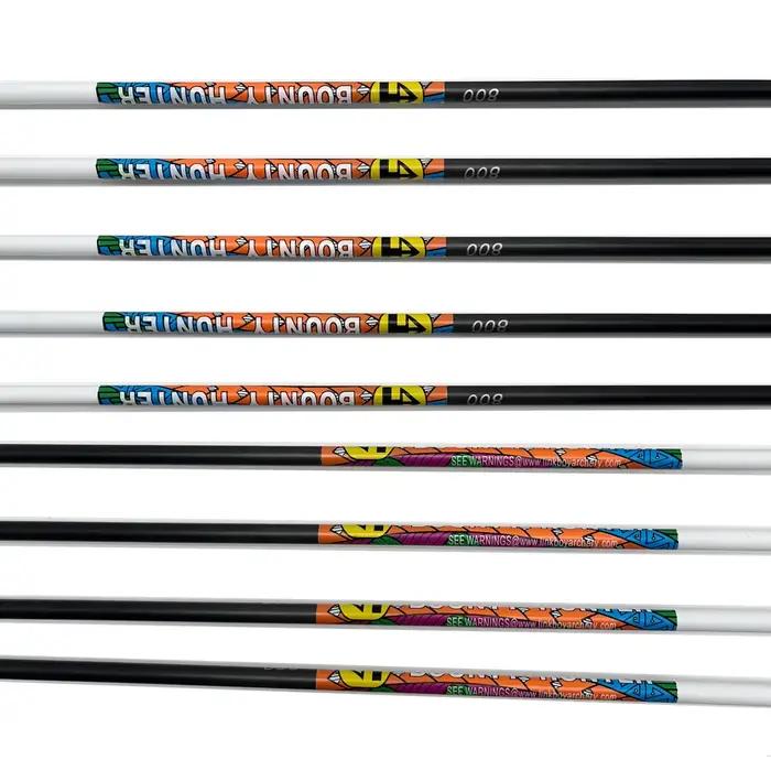 6 flèches carbone 30/32 pouces pointes interchangeables pour pêche à l'arc compound/récursif