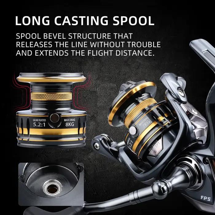 Moulinet de pêche spinning mer Bearking 1000-6000 9+1 roulements, étanche et puissance max 12kg