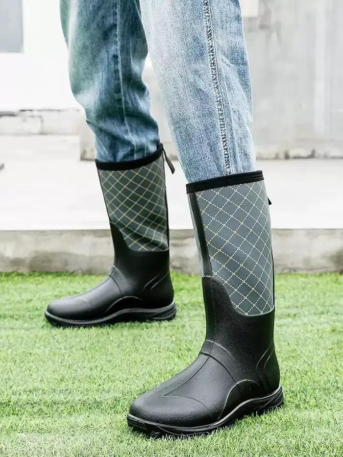 Bottes de pêche en néoprene imperméables et chaudes - Chaussures antidérapantes pour chasse et lavage auto