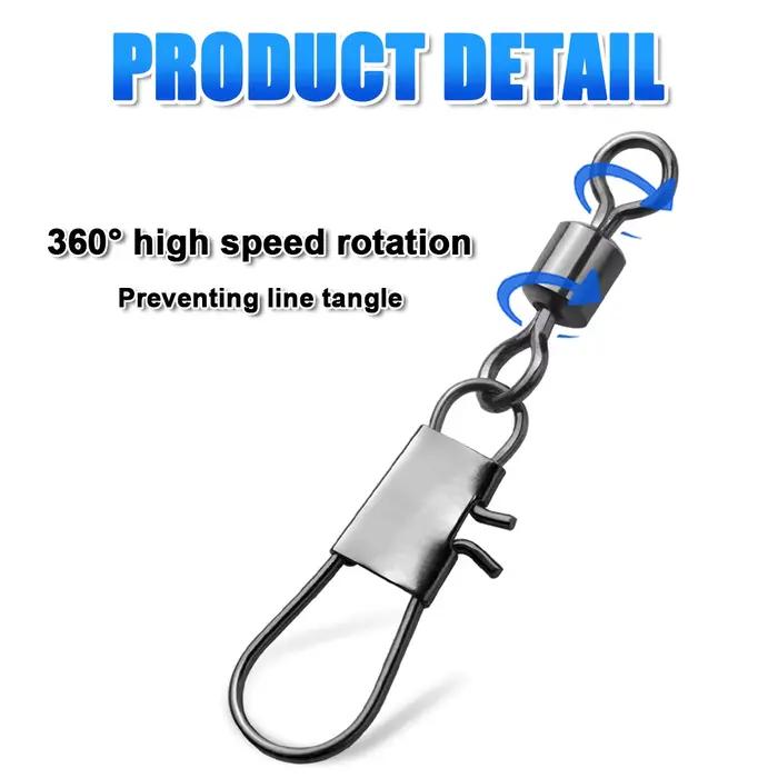 FishTrip Fishing Swivel Snap - Connecteur Rapide Acier Inoxydable pour Changement de Leurres Instantané