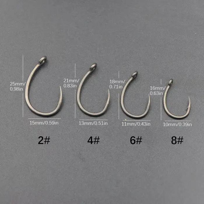 6 hair rigs carpe pré-montés avec hameçon acier allié et ligne tressée pour méthode feeder - Accessoires
