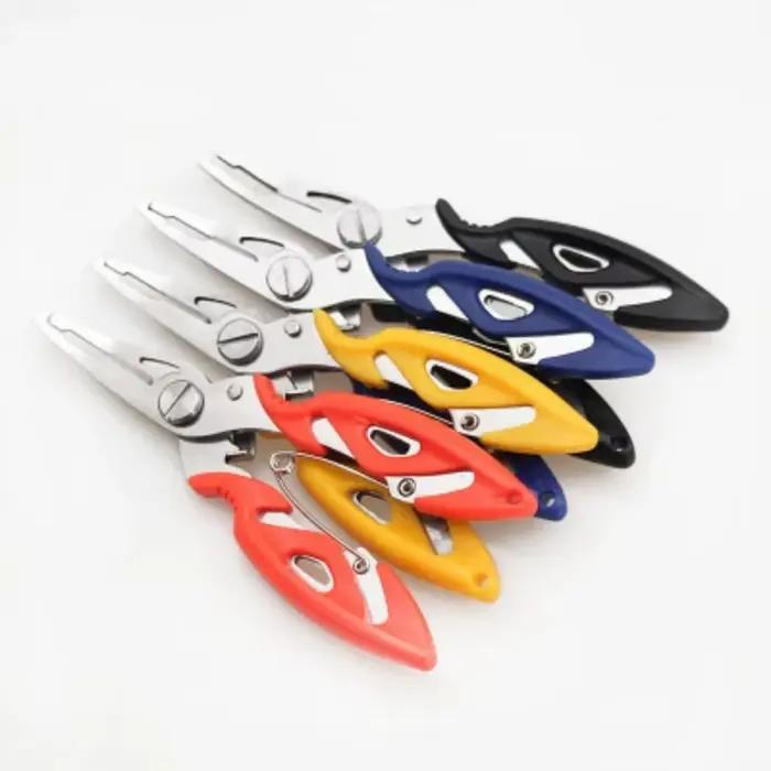 Pince de pêche inox petite taille pour eau douce et mer, dégorgeoir et ciseaux