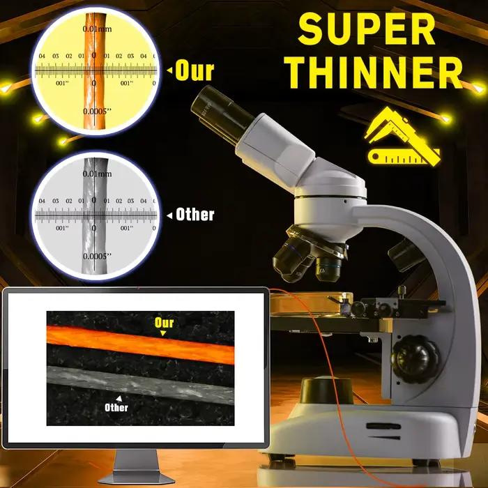 ZUKIBO Nanofil Orange 2025 - Ligne de pêche haute qualité pour moulinets spinning - Testée en laboratoire
