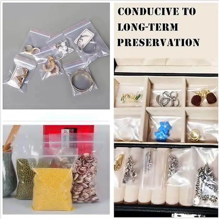 Sacs ziplock transparents 1000 pièces rangement appâts pêche - Sachets refermables étanches pour amorce