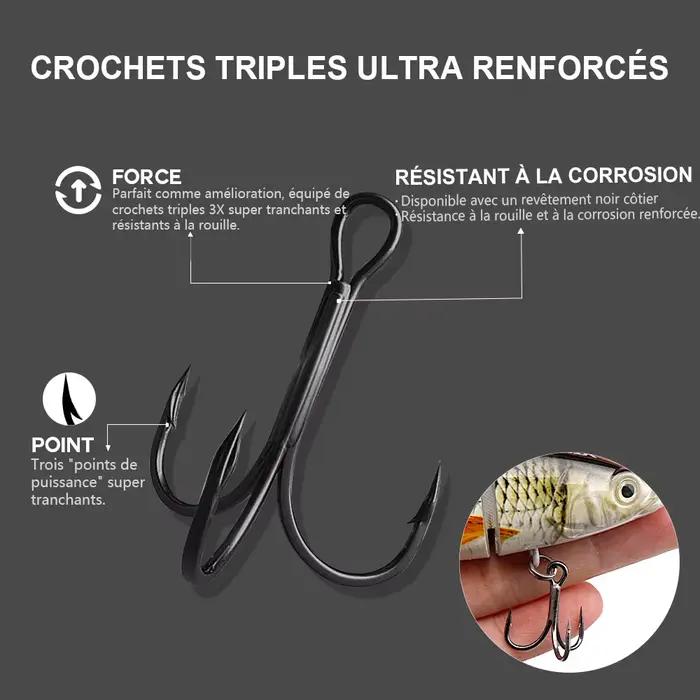Leurre souple articulé VTAVTA 10-14 cm, appât dur 8 segments pour la pêche aux leurres crankbait
