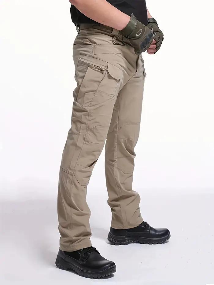Pantalon cargo grande taille été léger pêche confort poches latérales hommes grands