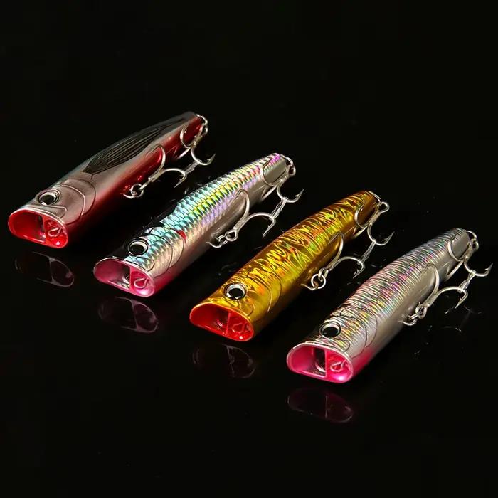Leurre dur flottant Letoyo Topwater Popper 8.5-30g pour la pêche du brochet, du sandre et du black bass