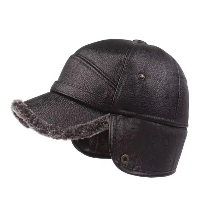 Casquette hiver pêche avec oreillettes intégrées pliable pour pêche par grand froid