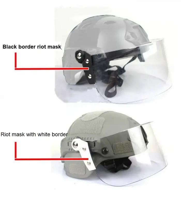 Masque facial tactique transparent anti-vent - Protection visage pour casque pêche airsoft