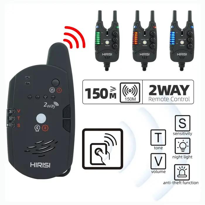 Hirisi alarme de touche sans fil 2 voies pour pêche à la carpe avec télécommande - détecteur de touches