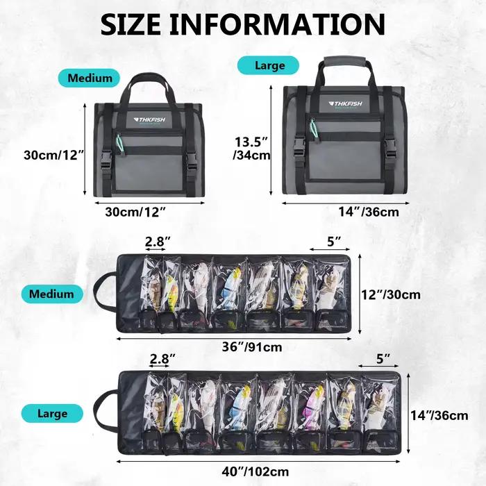 Sac organisateur étanche THKFISH pour poppers et leurres durs avec 7/8 poches pliable grande capacité