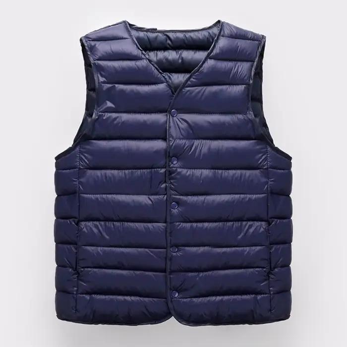 Veste matelassée sans manches homme épaisse chaude avec poches pour pêche confortable