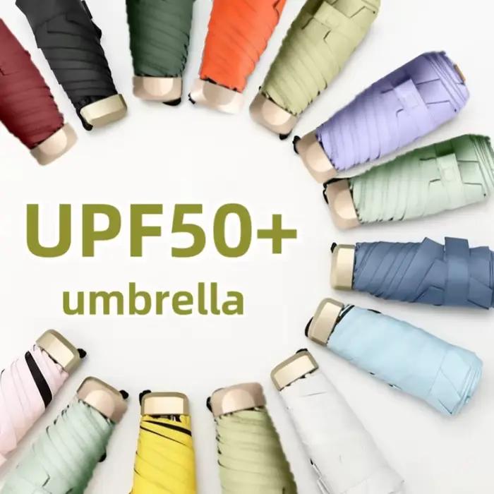 Parapluie poche UPF50+ portable pluie soleil protection UV voyage pêche France