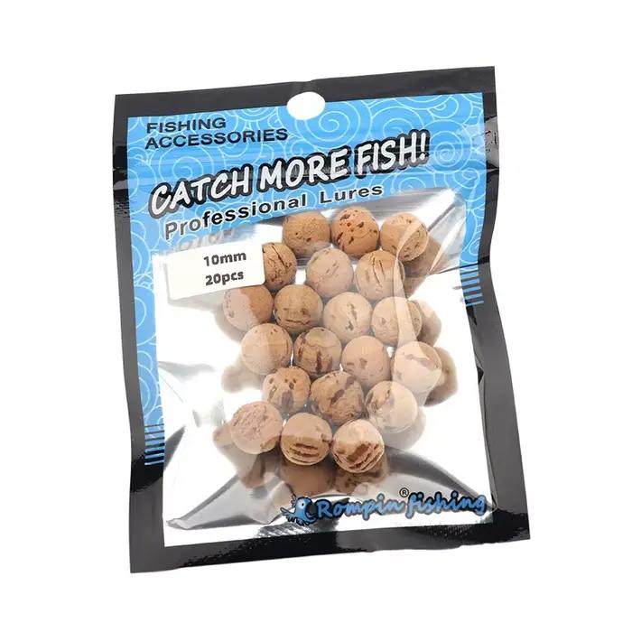 20 billes liège flottantes 8-10mm pour bouillettes carpe - flotteurs style européen pêche amorce