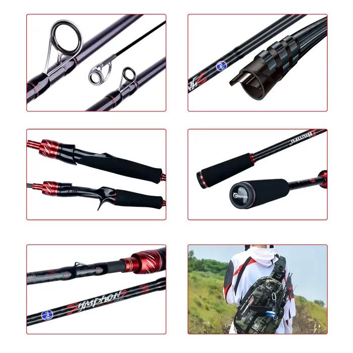 Canne à pêche carbone BIUTIFU pour voyageurs - Fuji 1.8-3.0m 5-42g idéale mini rock fishing et baitcasting