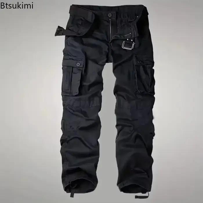 Pantalon cargo camouflage 2026 homme pêche tactique multi-poches coton loose outdoor