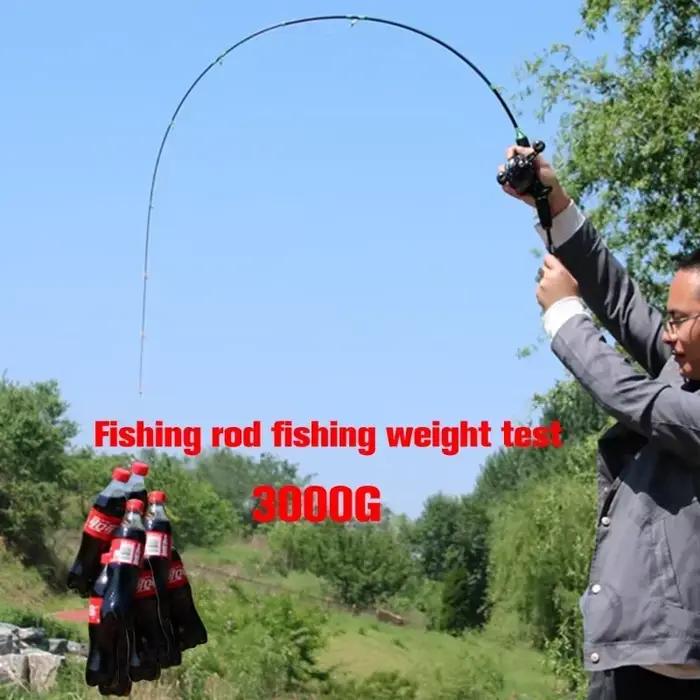 Canne à pêche ultra-légère carbone UL - Pour lancers 2-8g avec ligne 2-6LB, parfaite pour pêche aux leurres