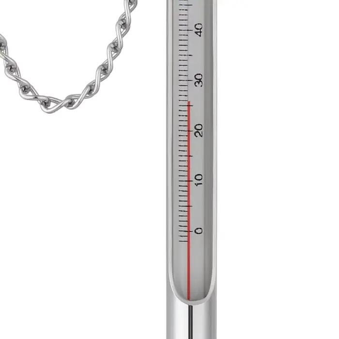 Thermomètre pêche eau ruisseau acier inoxydable avec mousqueton sensible accessoires pêche à la mouche