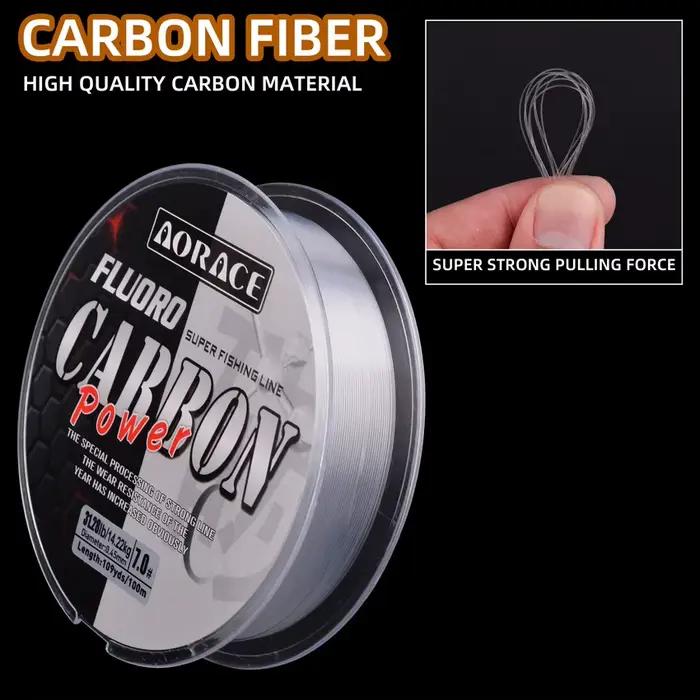 Aorace fluorocarbone 100-300m - Ligne de pêche japonaise monofilament coulante pour pêche en mer 1-15kg