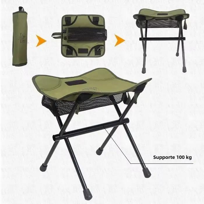Chaise lune MOUNTAINHIKER en alliage aluminium pour pêche - Ultralégère, pliable et portable