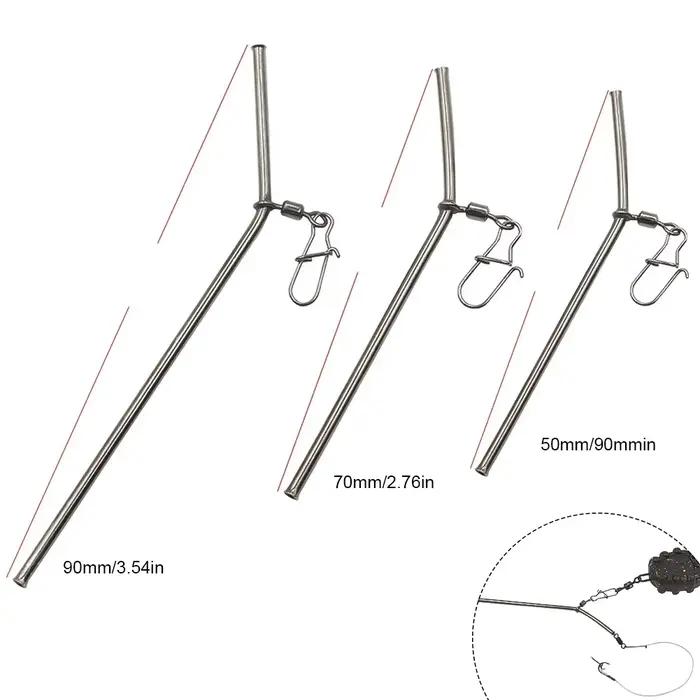 5 anti-tangles pour pêche à la carpe avec méthode feeder - Booms avec snap swivels et cages à appâts