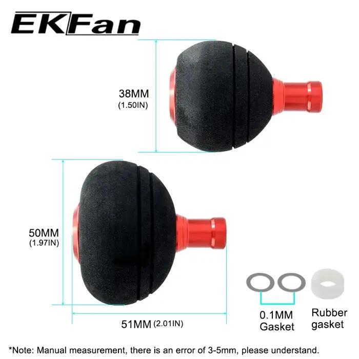 Boutons EVA EKfan 38/50MM Roulements 7x4x2.5MM Axe 4MM Manette Moulinet SHI&DAI DIY Pêche
