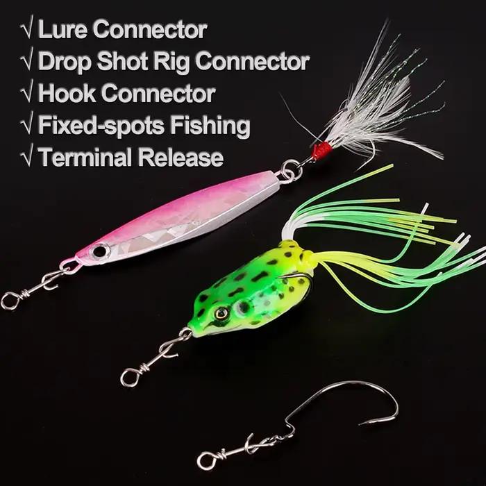 Snap Fishing 50-200Pcs - Connecteurs Rapides pour Leurres, Clips Inox Résistants Eau Salée