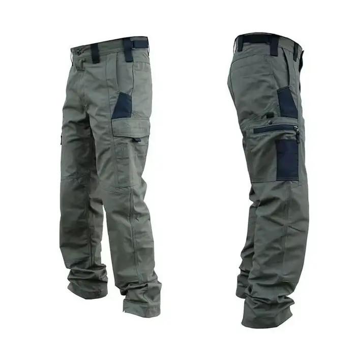 Pantalon travail tactique homme multi-poches imperméable pêche randonnée printemps automne