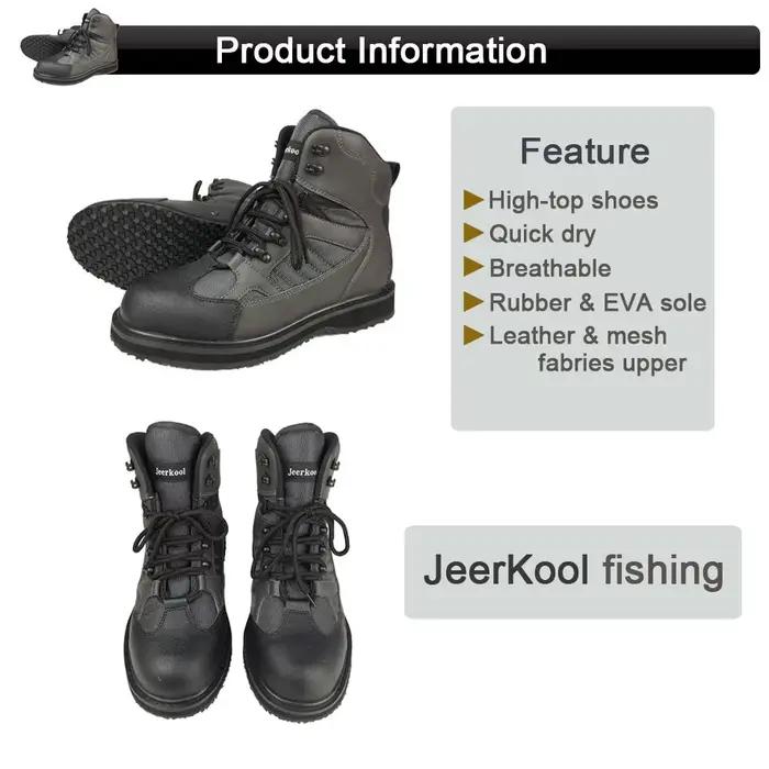 Bottes de pêche en amont semelle feutre antidérapante - Chaussures de chasse vert armée pour hommes