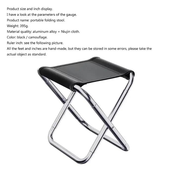 Tabouret de pêche pliable aluminium léger pour pêcheur nomade et sorties extérieures
