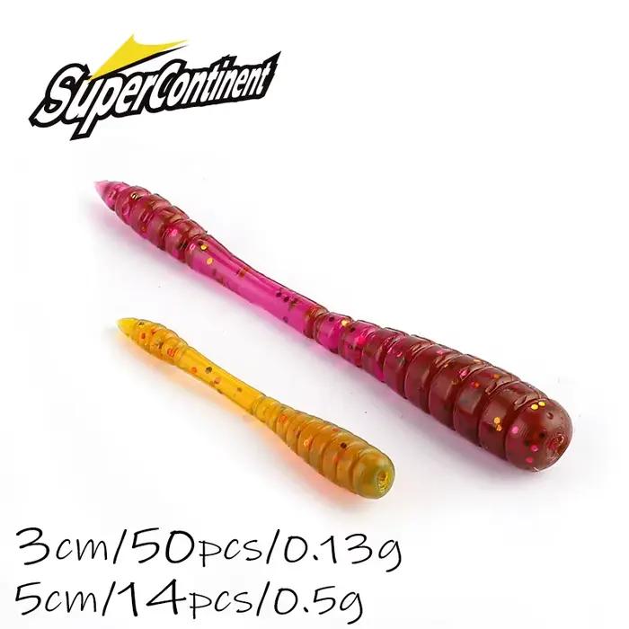 Leurres souples Tipsy Fish 3cm 5cm Supercontinent - Appâts tremblants pour pêche en eau douce