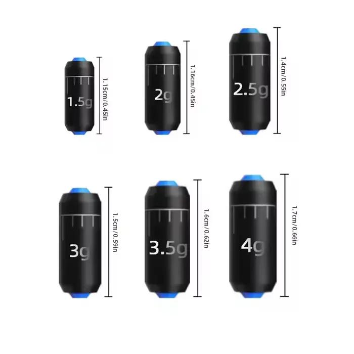 100 plombs pêche avec échelle précise 1.5g-3.5g - Plombs professionnels lancer longue distance équipement