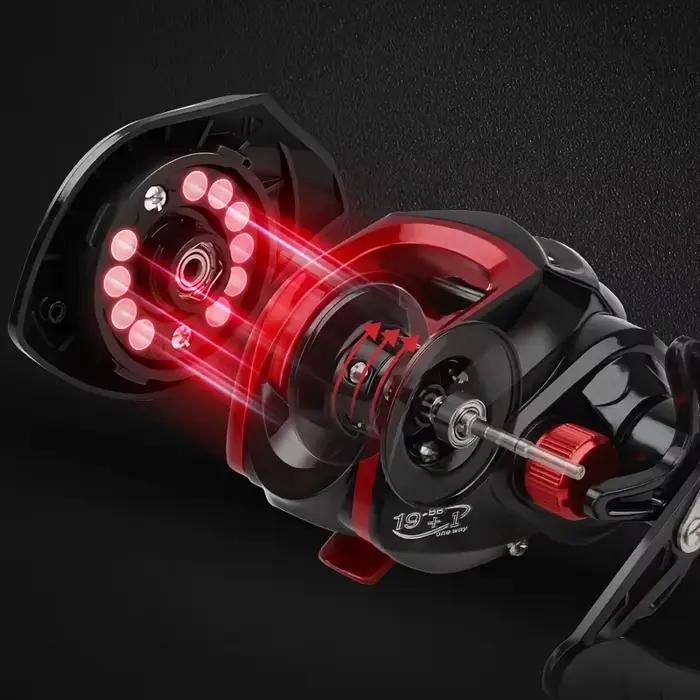Moulinet casting GLS 8kg drag - Ratio 7.2:1 18+1 roulements - Eau douce et mer