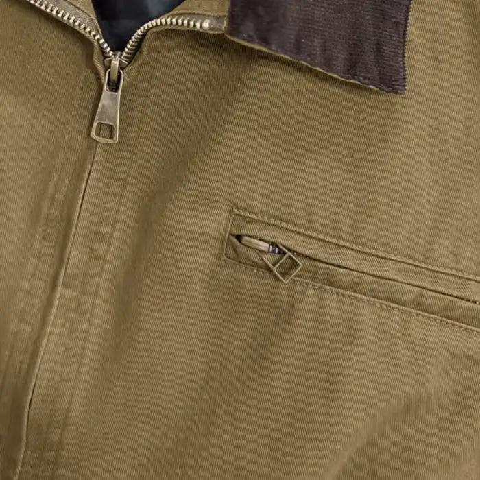 Veste de pêche travail délavée Detroit - Col rabattu pour pêche printemps-automne