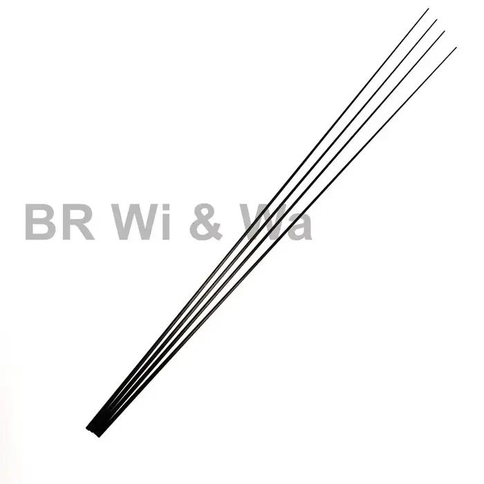 4 pointes carbone brut 50cm BR Wi & Wa pour montage cannes - Composants réparation bricolage pêche DIY