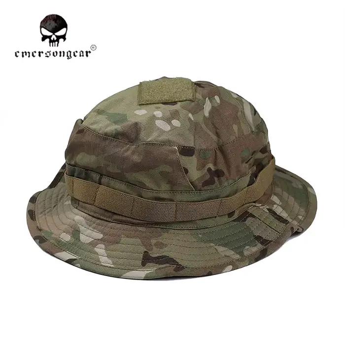 Chapeau boonie tactique été pêche - Casquette combat courte visière pêche camouflage protection solaire