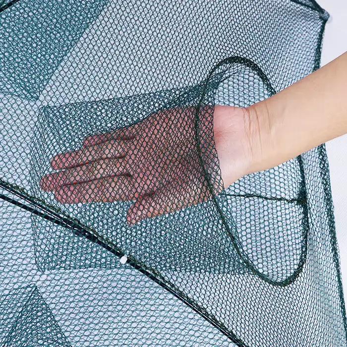 Filet pliable multi-trous pour crevettes et poissons, cage de pêche nylon portable automatique 24 à 4 trous