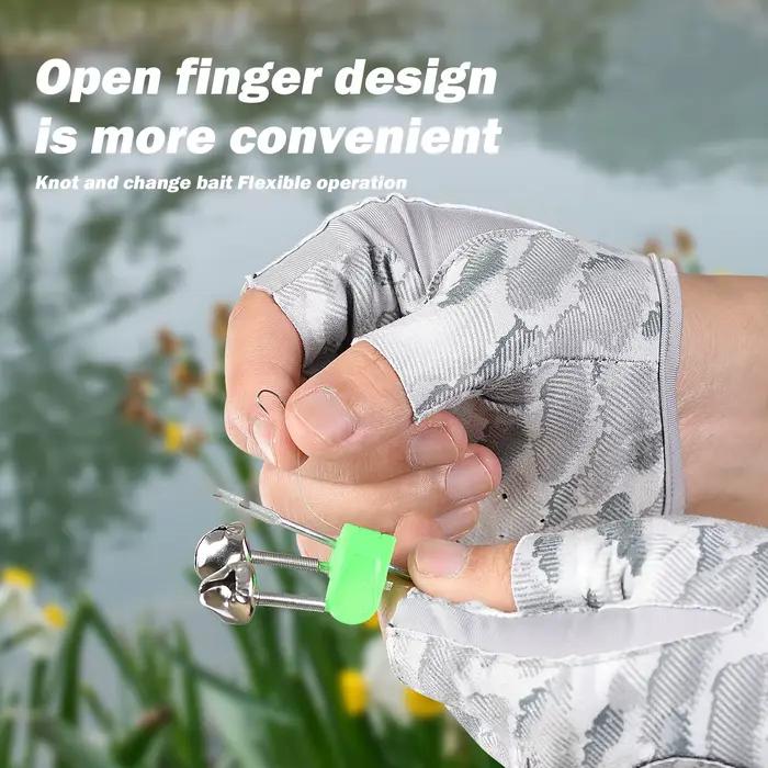 Paire gants pêche homme été route sub protection solaire antidérapants soie glacée respirants fins