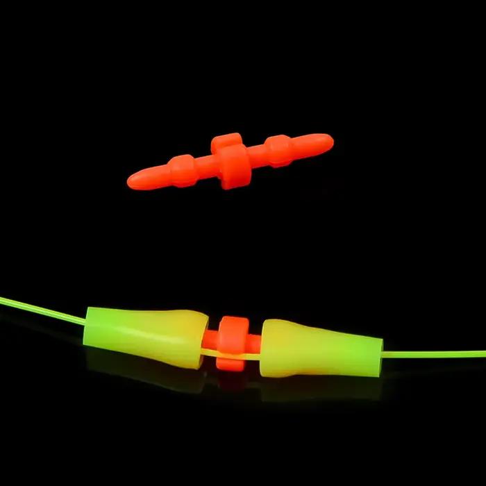 10 stoppeurs flotteurs pêche mer jaune orange accessoires clip anti-vent barre outil