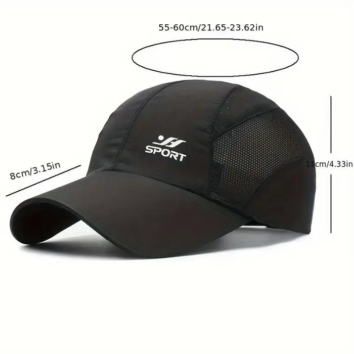 Casquette de Baseball UV Pêche Rapide Séchage Protection Solaire Randonnée Pêche Sport Outdoor Adulte Polyester Tat