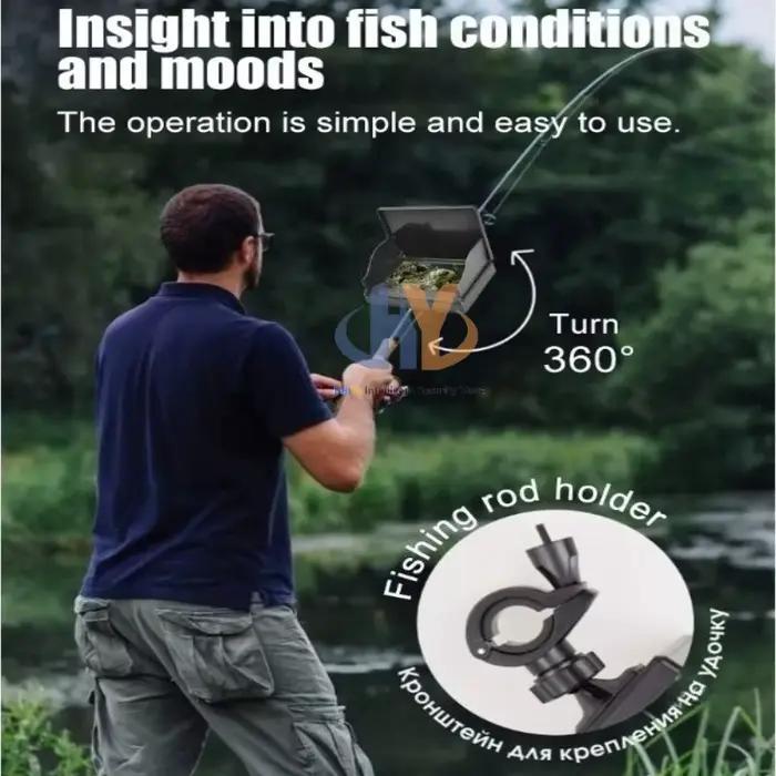 Caméra sous-marine finder pêche eau trouble visible 100m vision nocturne waterproof ultra-claire 4.3/5 pouces
