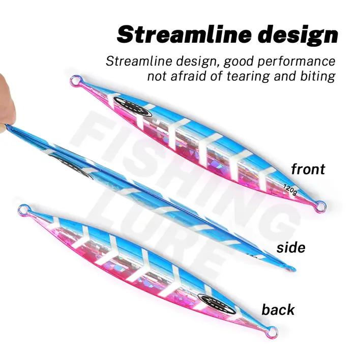 Jig métallique slow sinking 120-300g TOLU pour pêche profonde mer - Leurre coulant lent